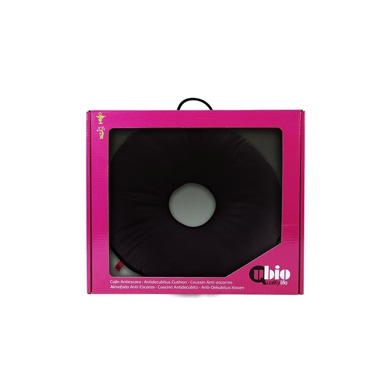 Cojín antiescaras impermeable | Redondo con agujero | Adaptable a todas las sillas de ruedas y sillones | Grafito | Saniluxe - MICO