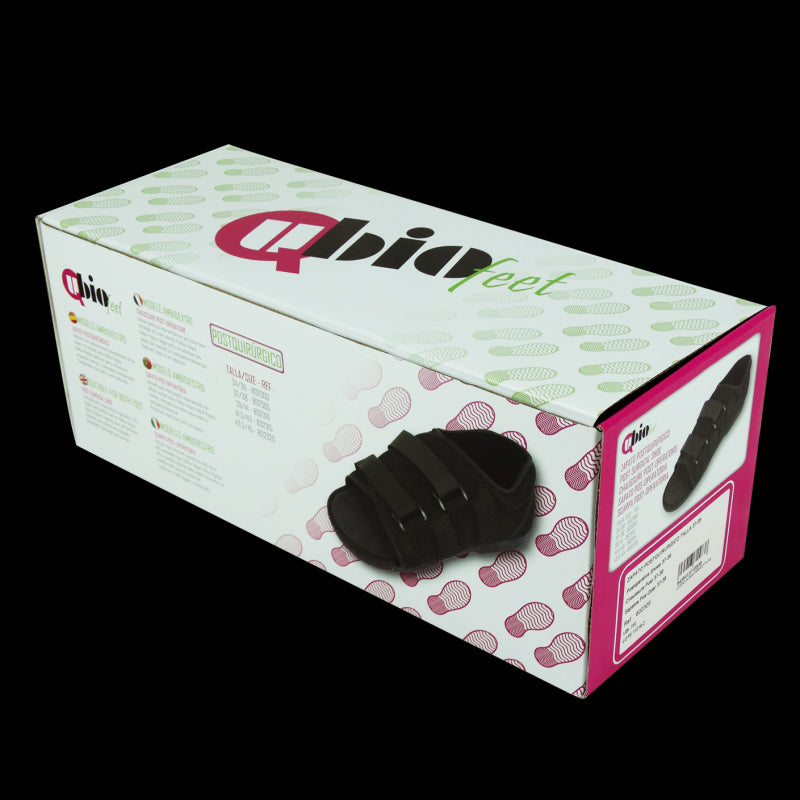 Zapato postquirúrgico | Cierre de velcro | Color negro | Ambidiestro | Varias tallas - MICO