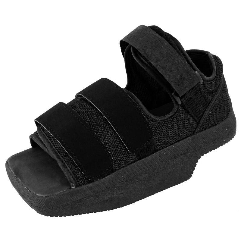 Zapato Postquirúrgico Con Cuña De Descarga - Talla 41-42, Negro, 1 Velcro Zapatos Postoperatorios Para Pie