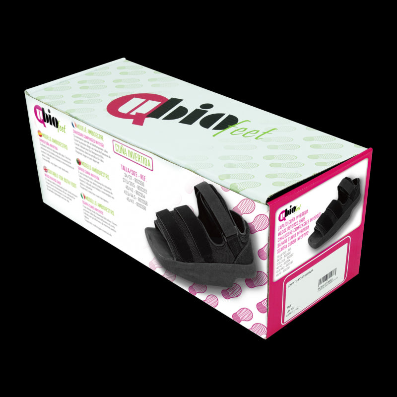 Zapato postquirúrgico talo cuña invertida | Cierre de velcro | Color negro | Varias tallas - MICO