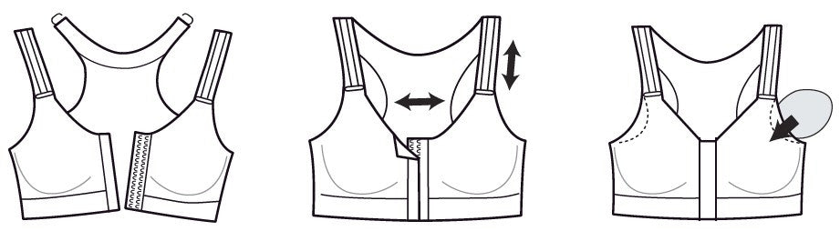 Sujetador provisional post operatorio mastectomía Blanco Art.9651 ORIONE®