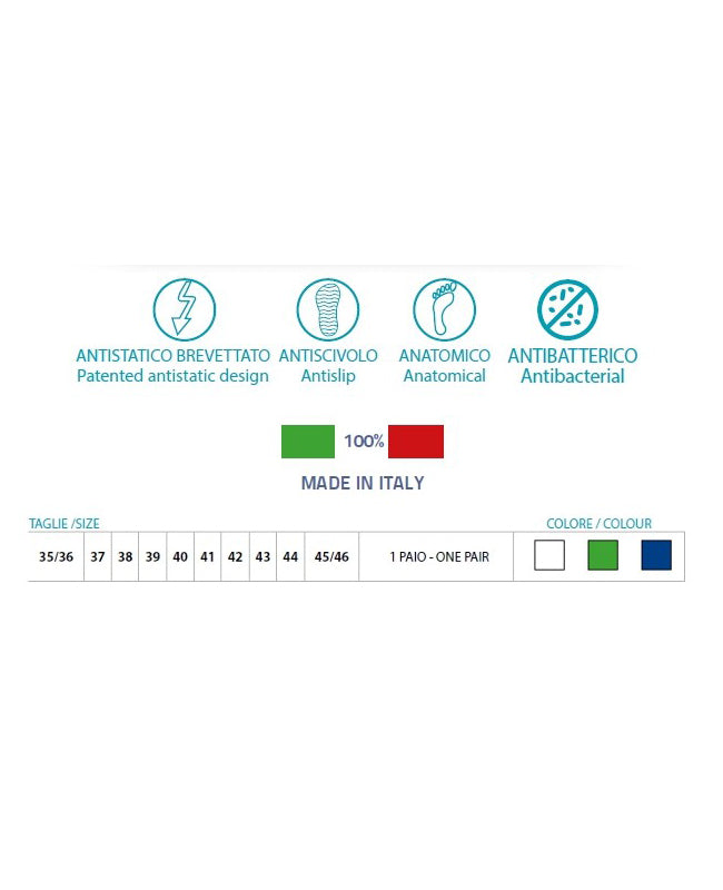 Zuecos sanitarios flotantes antiestáticos BREATH Ref.160 Ok Ped Orione
