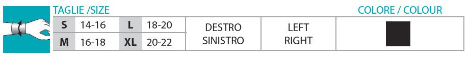 Muñequera con elasticidad diferenciada ORIONE® Art.212