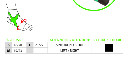 Tobillera Con Taping Integrado Ref.489 ORIONE POWER BAND