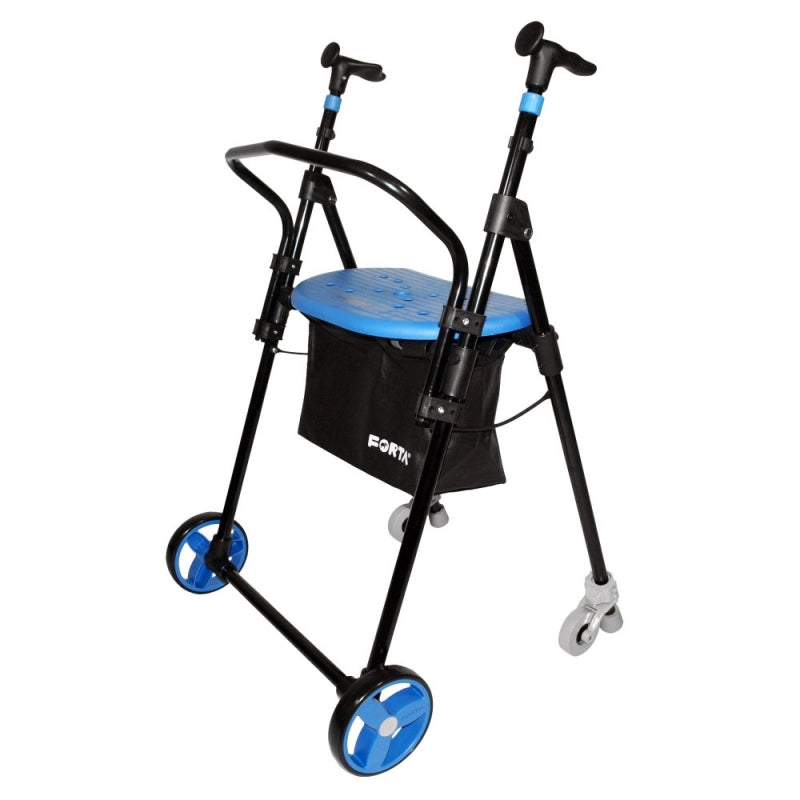Andador 4 ruedas | Acero plegable | Color azul | Air On Plus | FORTA - MICO