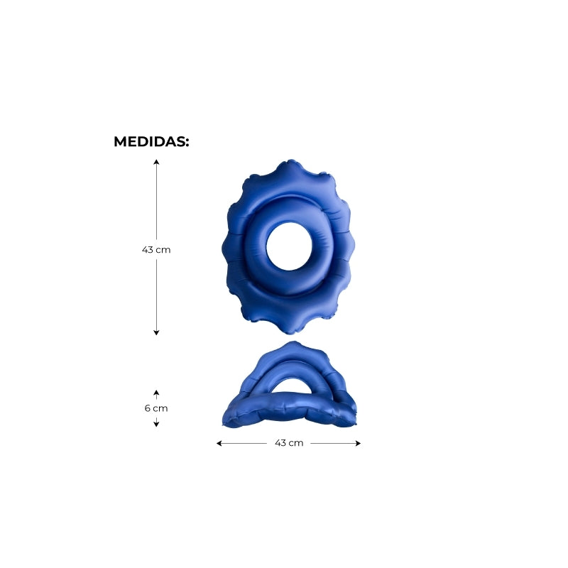 Cojín de aire | Redondo | 43 x 43 x 6 cm | Con hueco | Incluye inflador | AIR-01 | Mobiclinic - MICO