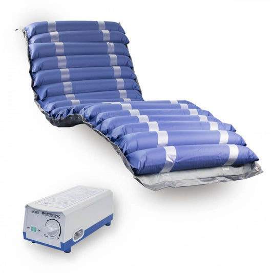 Colchón antiescaras de aire | Con compresor | Nylon y PVC | 200x86x9.5cm | 20 celdas | Azul | Mobi 2 | Mobiclinic - MICO