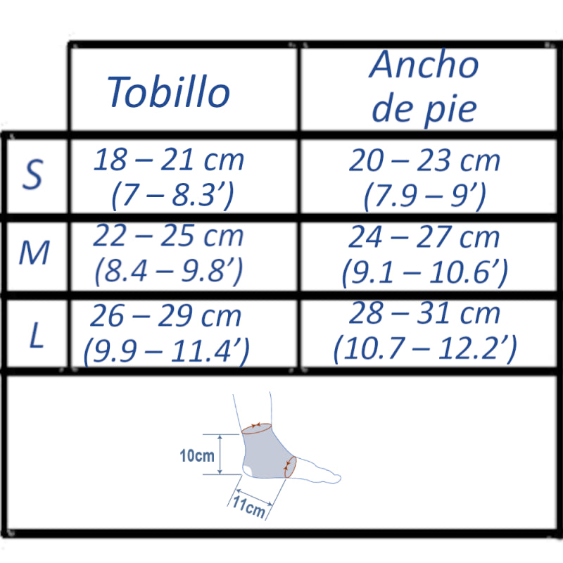 Estabilizador de tobillo | Cintas envolventes | Varias tallas - MICO