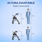 Pack andador plegable y cojín antiescaras especial andador | Respaldo | Aluminio | Cesta | Burdeos | Escorial Plus | Mobiclinic - MICO