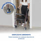 Pack andador plegable y cojín antiescaras especial andador | Respaldo | Aluminio | Cesta | Burdeos | Escorial Plus | Mobiclinic - MICO