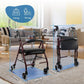 Pack andador plegable y cojín antiescaras especial andador | Respaldo | Aluminio | Cesta | Burdeos | Escorial Plus | Mobiclinic - MICO