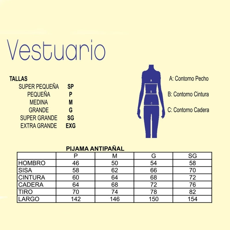 Pijama antipañal de sarga (verano) | Manga y pierna corta | Varias tallas - MICO