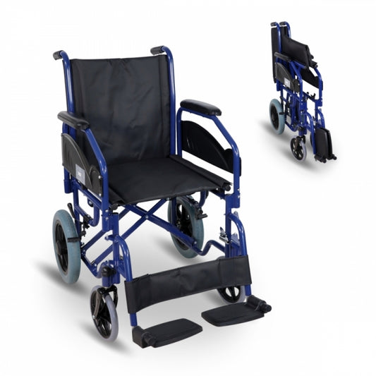 Silla de ruedas de tránsito premium | Plegable | Reposabrazos y reposapiés extraíbles | Maestranza | Mobiclinic - MICO