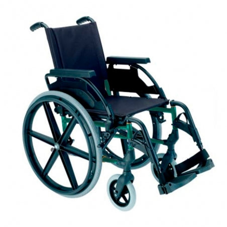 Silla ruedas Breezy Premium (antigua 250) | plegable acero | rueda de 24" | color verde - MICO